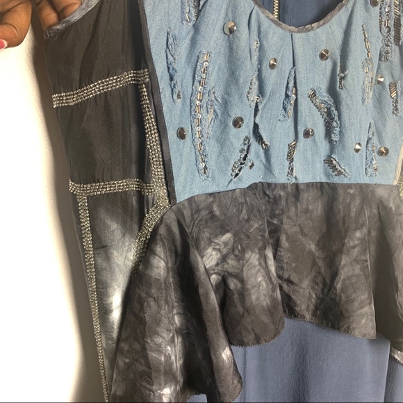 Sachin & Babi Blue Embellished Dress Sz 4 - Picture 4 of 7